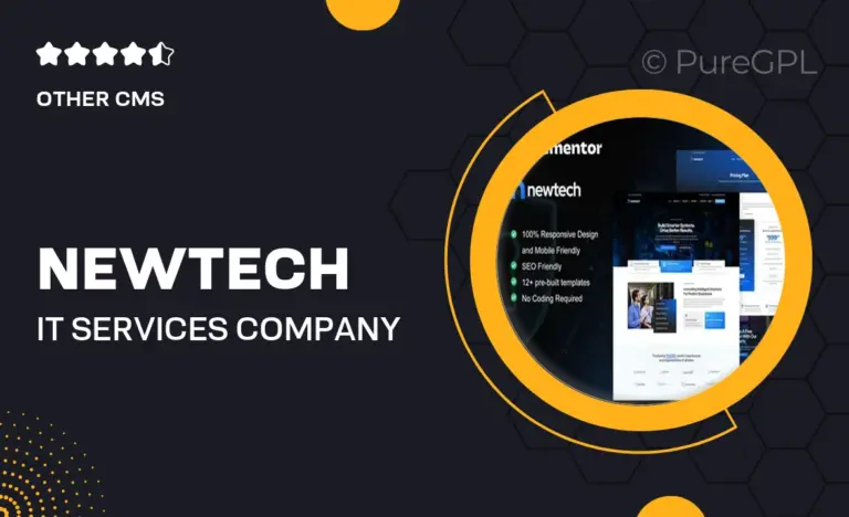 newtech it services company elementor pro template kit