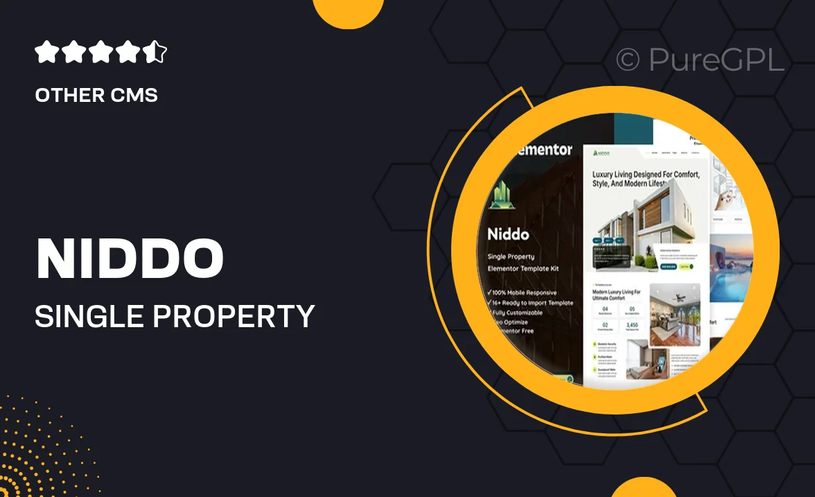 Niddo – Single Property Elementor Template Kit