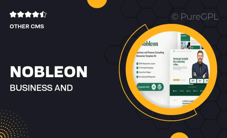 nobleon business and finance consulting elementor template kit