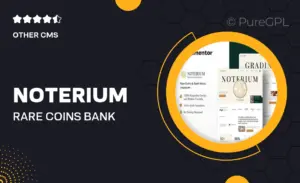 Noterium – Rare Coins & Bank Notes Elementor Template Kit