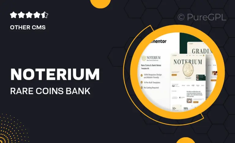 noterium rare coins bank notes elementor template kit