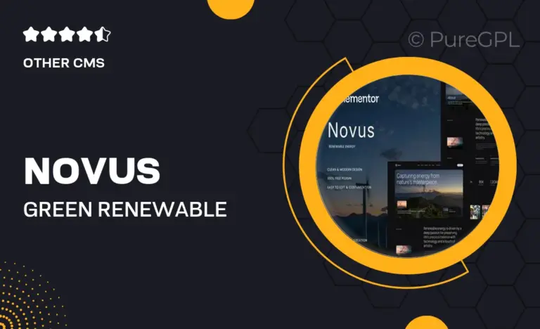 novus green renewable energy elementor template kit