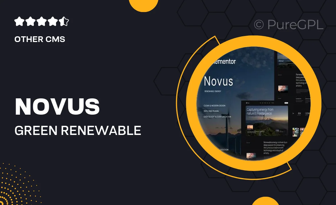 Novus – Green Renewable Energy Elementor Template Kit