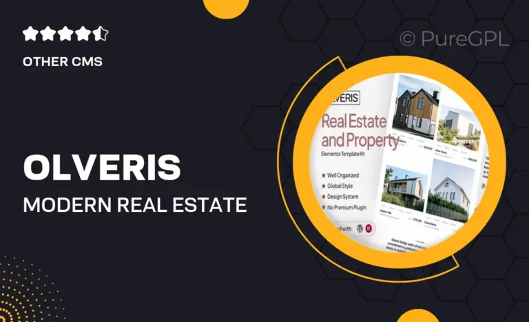 olveris modern real estate and property elementor template kit