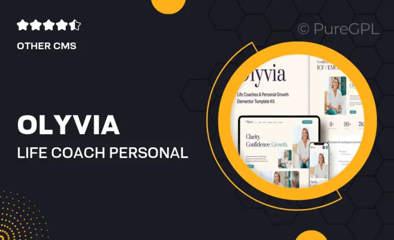 olyvia life coach personal growth elementor pro template kit
