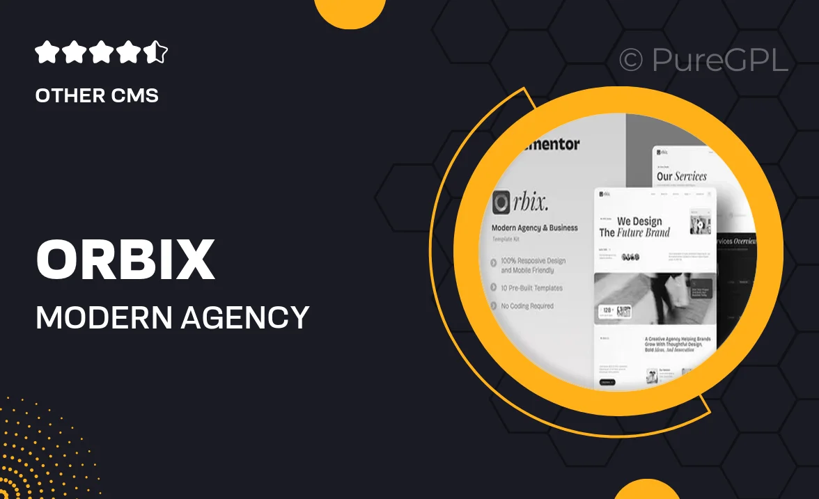 Orbix – Modern Agency & Business Elementor Template Kit
