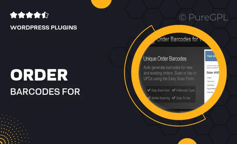 order barcodes for woocommerce