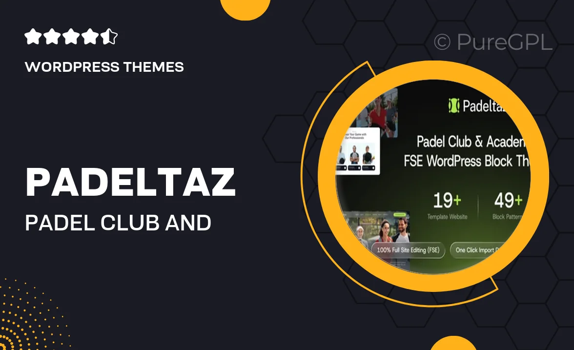 Padeltaz – Padel Club and Sports Academy FSE WordPress Block Theme
