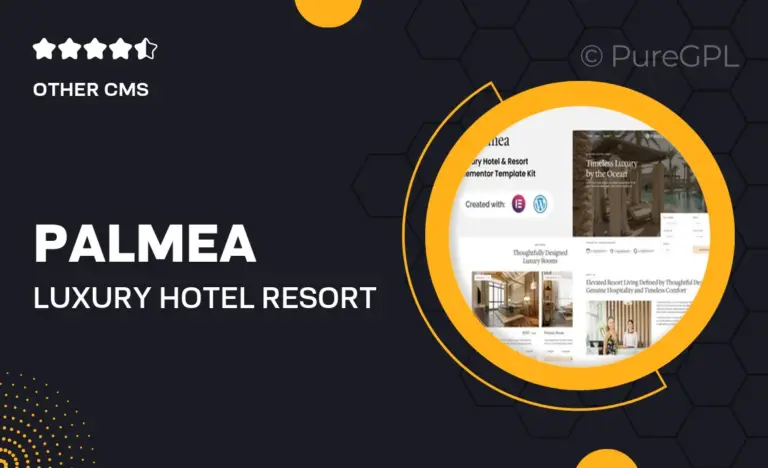 palmea luxury hotel resort elementor template kit