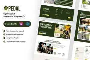 Pedal – Cycling Club Elementor Template Kit