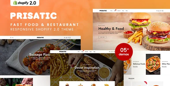 prisatic fast food restaurant responsive shopify 20 theme