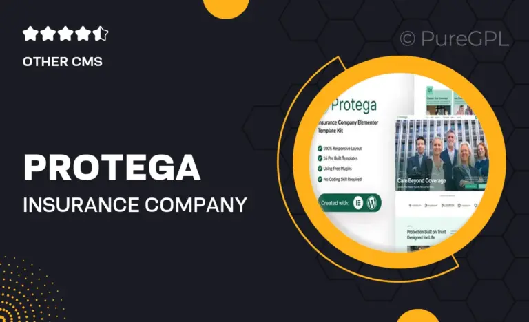 protega insurance company elementor template kit