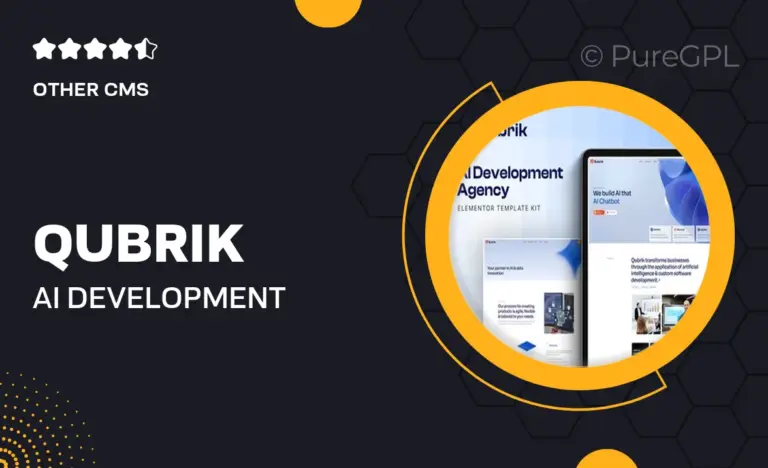 qubrik ai development agency elementor template kit