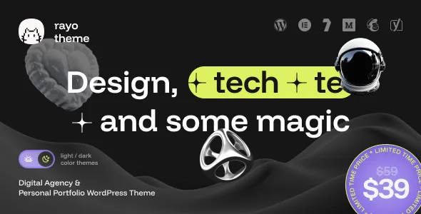 Rayo – Digital Agency & Personal Portfolio WordPress Theme