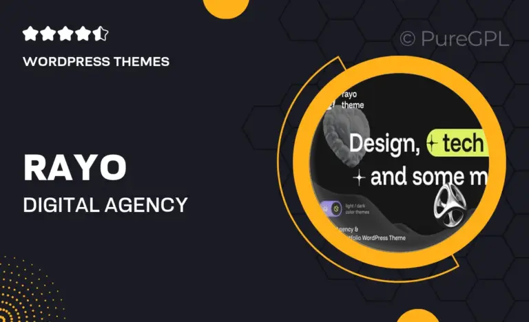 rayo digital agency personal portfolio wordpress theme