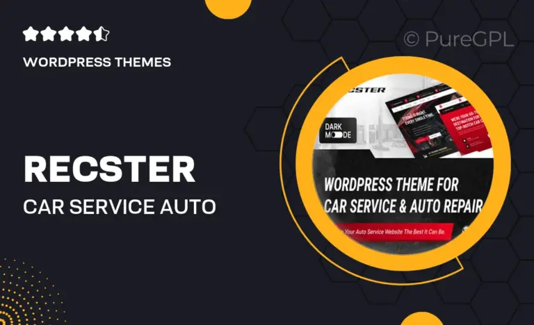 recster car service auto repair wordpress theme