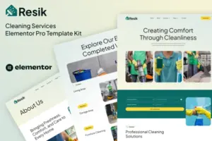 Resik – Cleaning Services Elementor Pro Template Kit