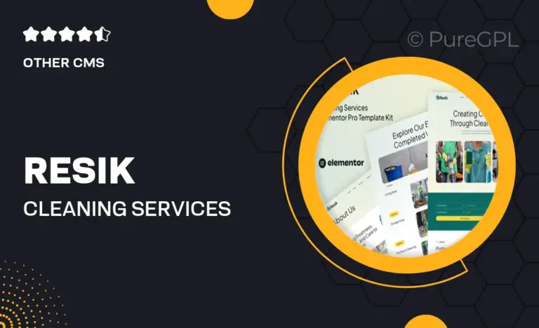 resik cleaning services elementor pro template kit