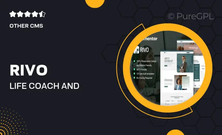 rivo life coach and consulting elementor template kit