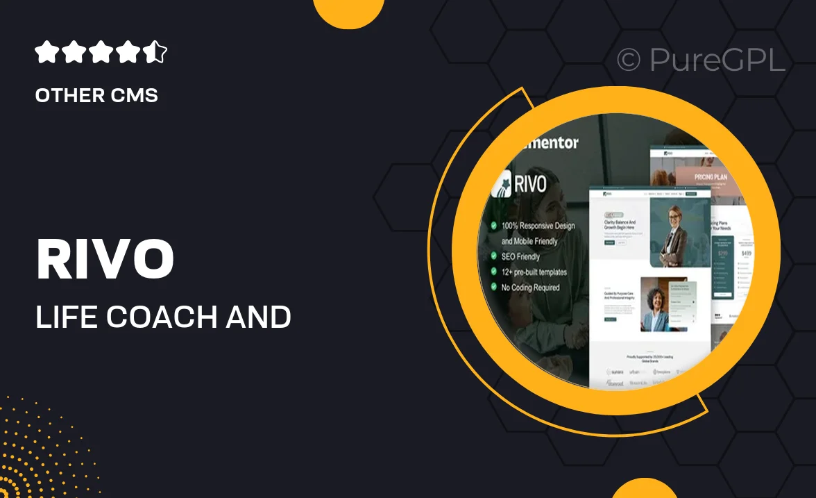 Rivo – Life Coach and Consulting Elementor Template Kit