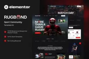 Rugbond – Sport Community Elementor Template Kit