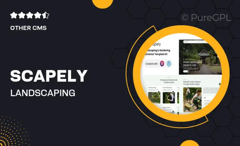 scapely landscaping gardening elementor template kit