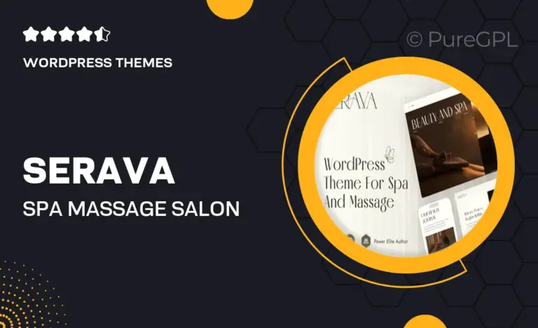 serava spa massage salon beauty theme