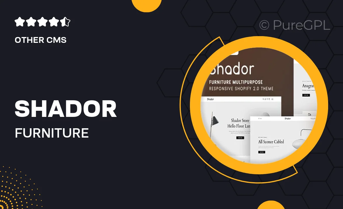 Shador – Furniture Multipurpose Shopify 2.0 Theme