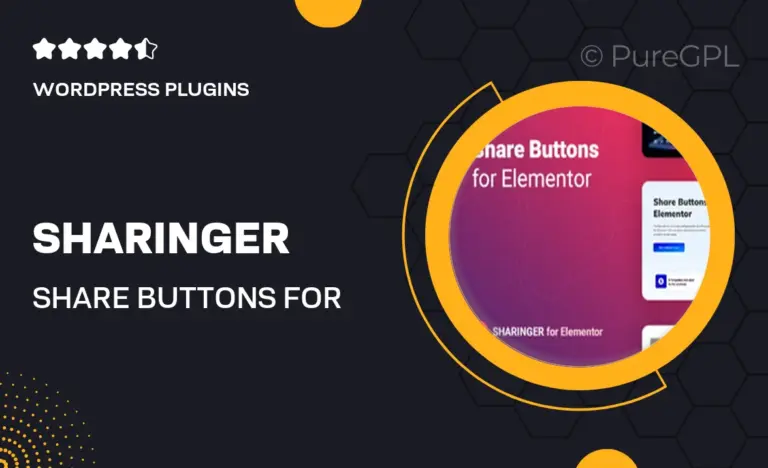 sharinger share buttons for elementor