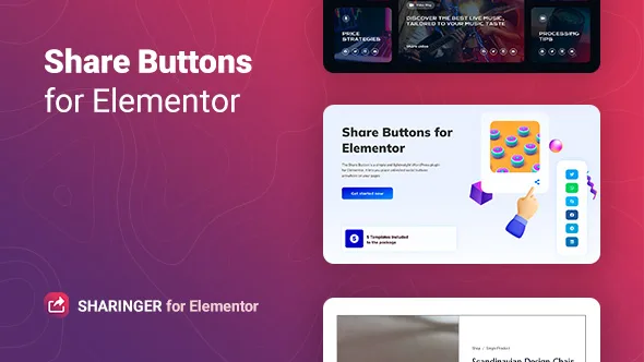 sharinger share buttons for elementor