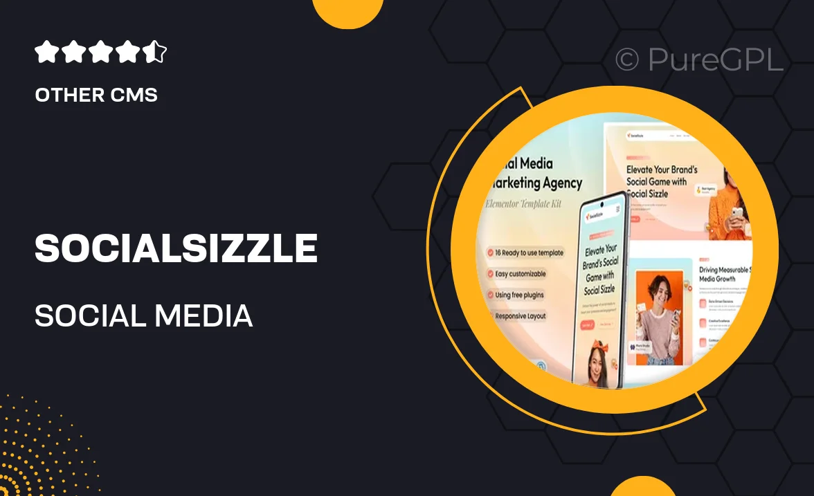 Socialsizzle – Social Media Marketing Agency Elementor Template Kit