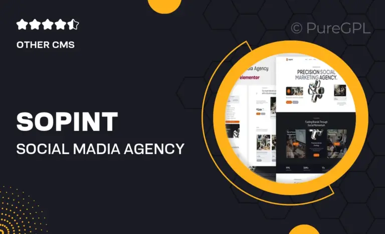 sopint social madia agency elementor template kit