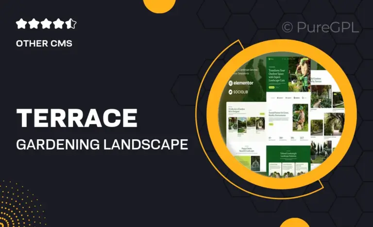 terrace gardening landscape services elementor template kit