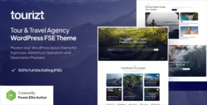 Tourizt – Tour & Travel Agency Gutenverse FSE WordPress Block Theme