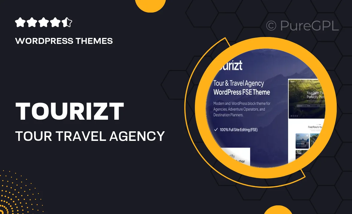 Tourizt – Tour & Travel Agency Gutenverse FSE WordPress Block Theme