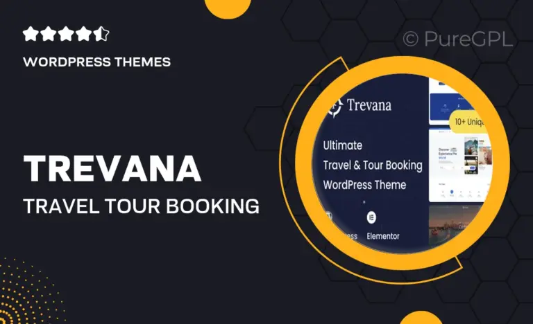trevana travel tour booking wordpress theme