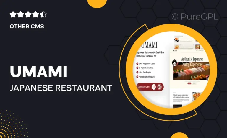 umami japanese restaurant sushi bar elementor template kit