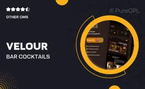 Velour – Bar & Cocktails Elementor Template Kit