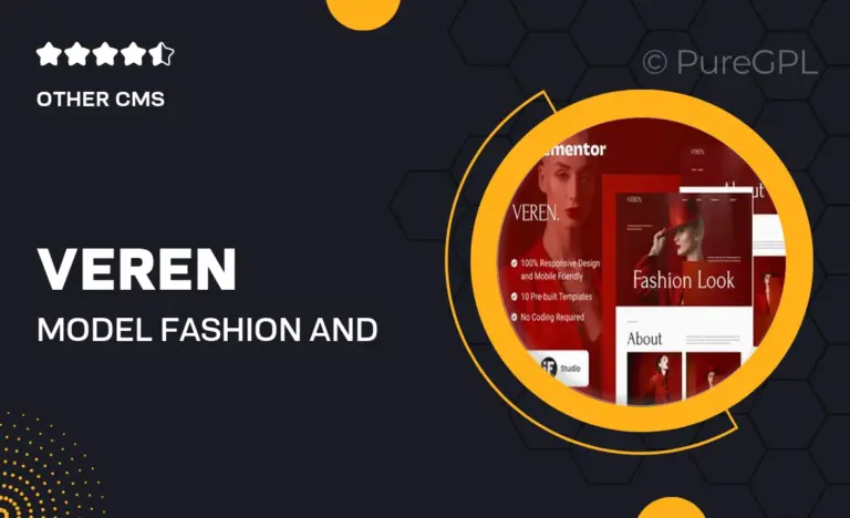 veren model fashion and styling service elementor kit