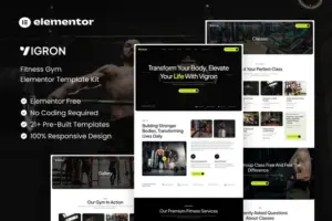 Vigron – Fitness Gym Elementor Template Kit