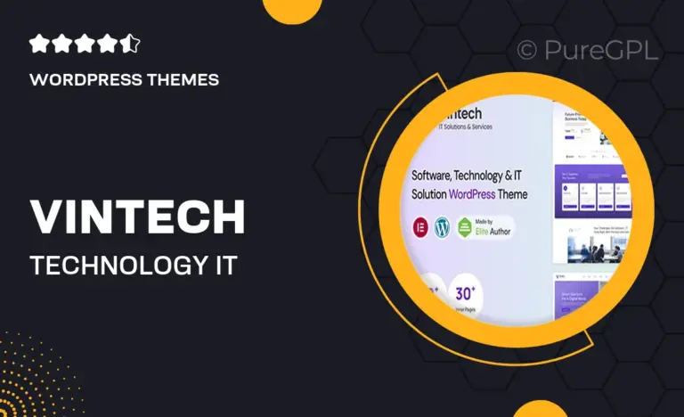 vintech technology it solutions wordpress theme