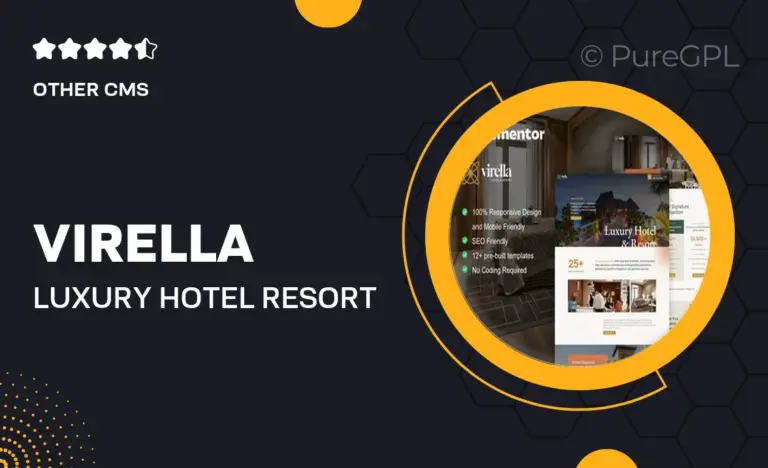 virella luxury hotel resort elementor pro template kit