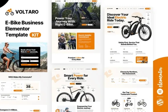 voltaro e bike business elementor template kit 1