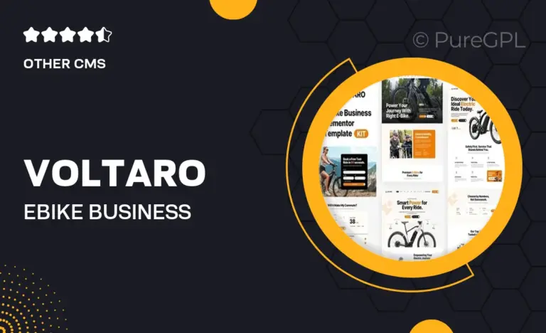 voltaro e bike business elementor template kit