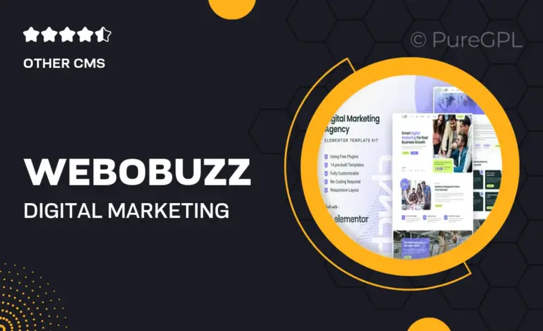 webobuzz digital marketing agency elementor template kit