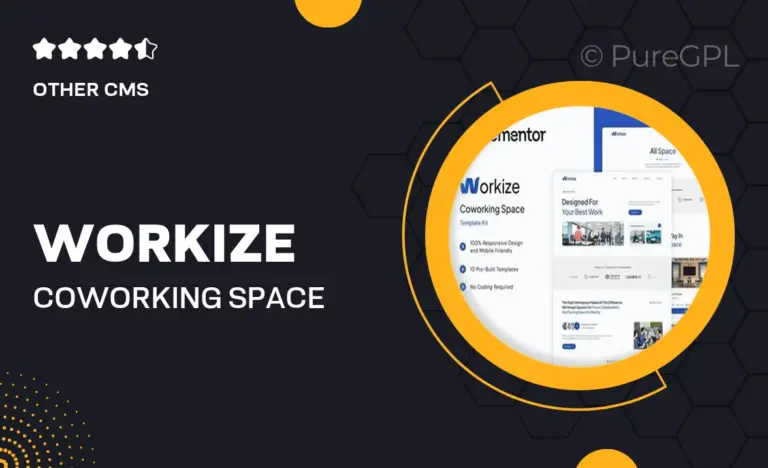 workize coworking space elementor template kit