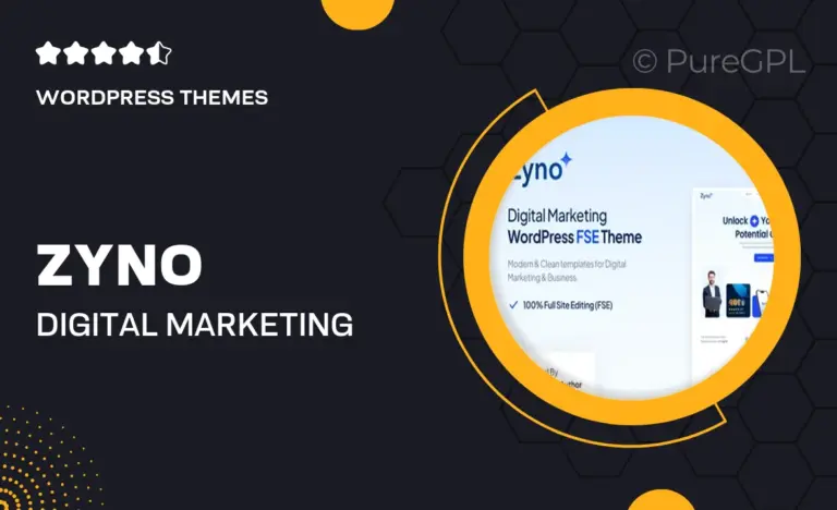 zyno digital marketing agency gutenverse fse wordpress block theme