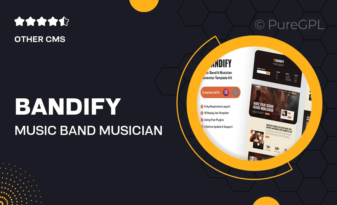 Bandify – Music Band & Musician Elementor Template Kit