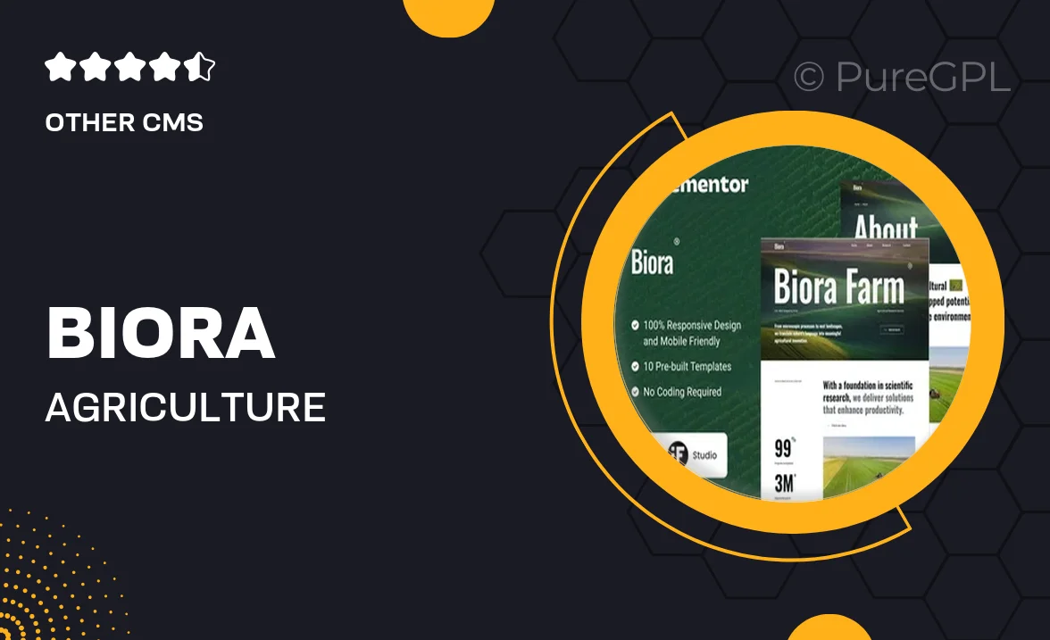 Biora – Agriculture Research Elementor Template Kit