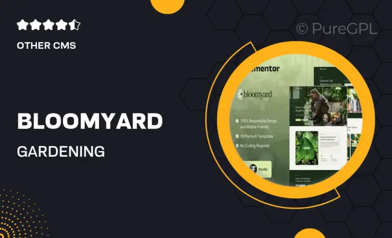 bloomyard gardening landscaping elementor template kit